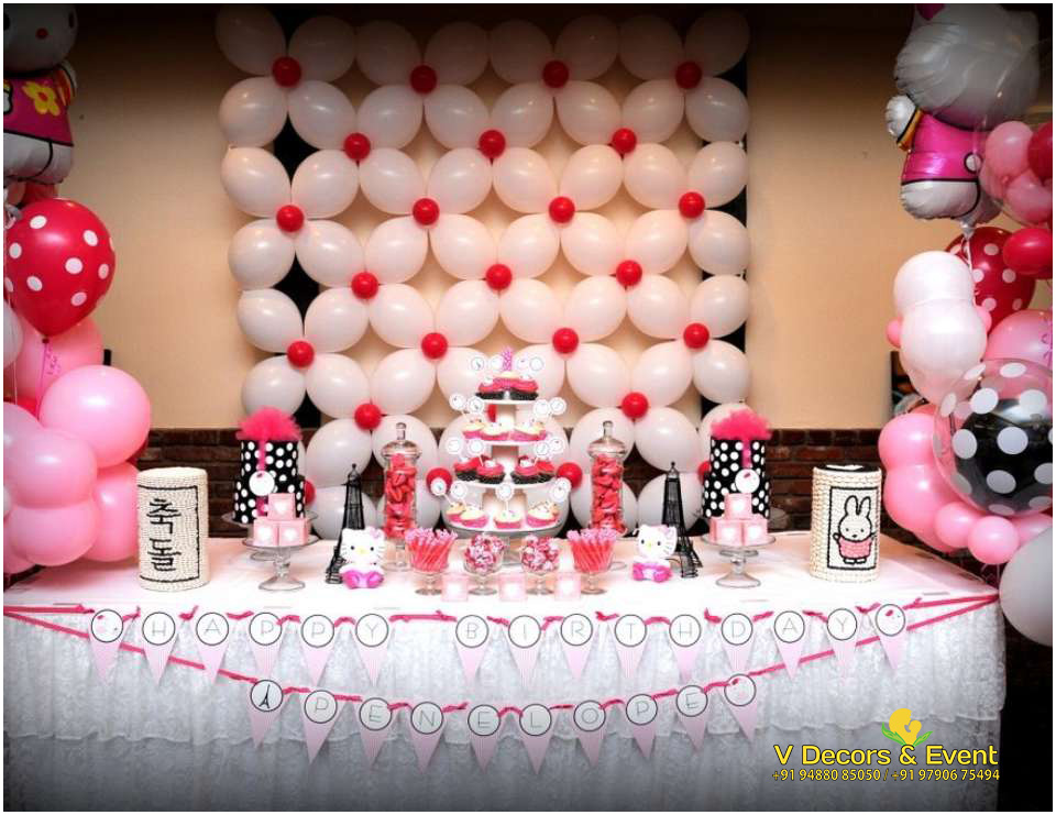 Hellokitty Themed Birthday Decorations
